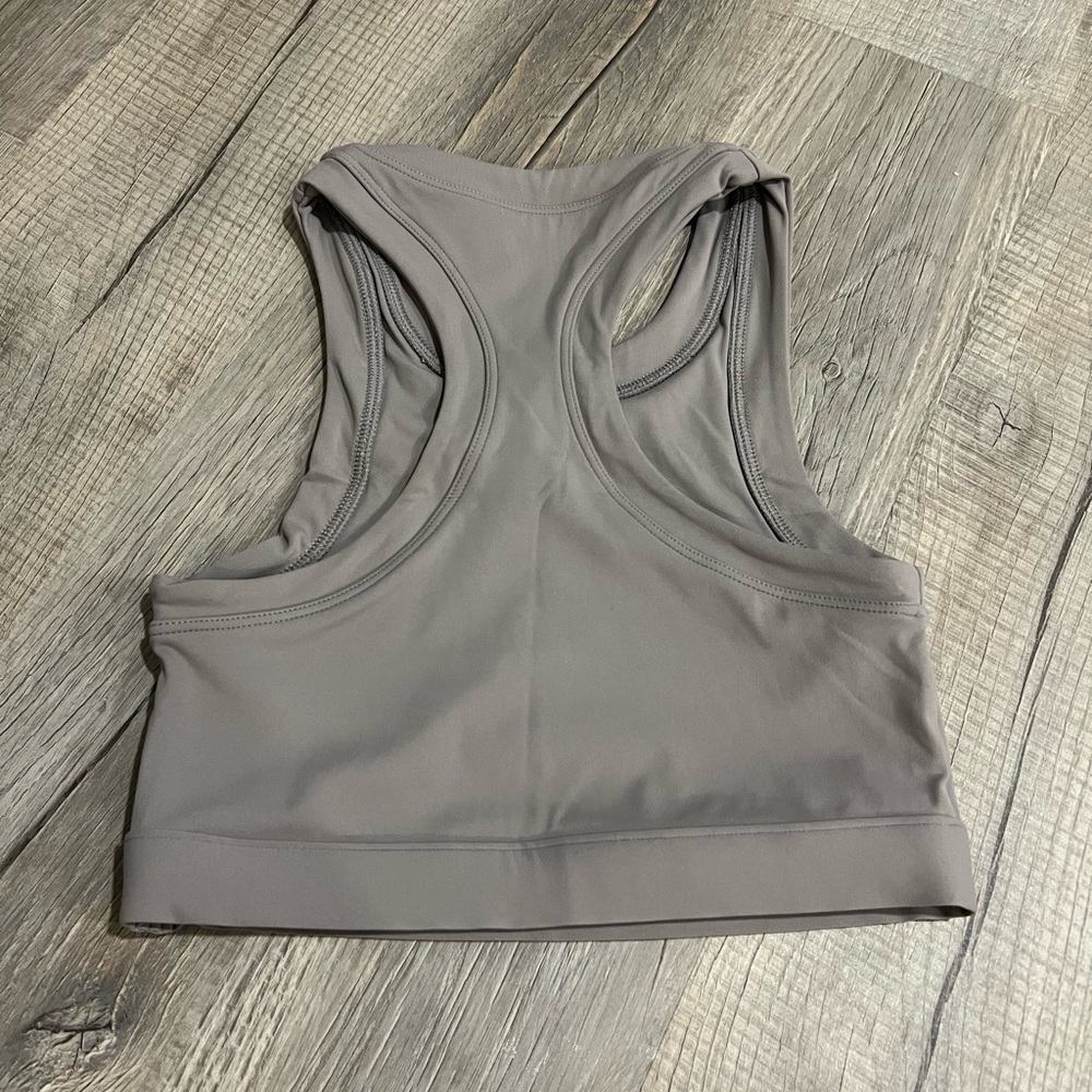 NWOT Set Active High Neck Bra Top - Stone - Picture 3 of 3